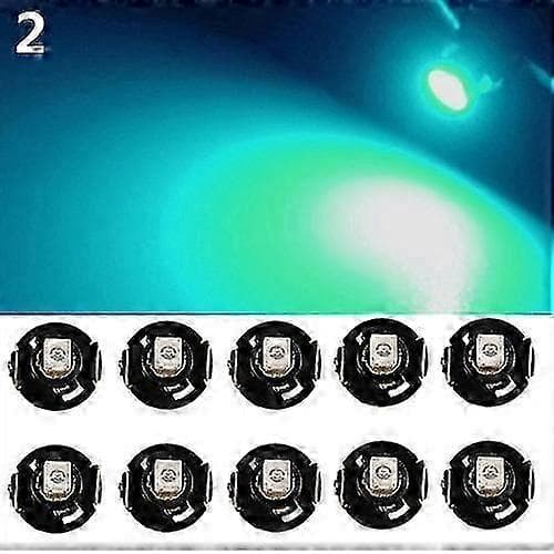 10 stk. T4.2 12V LED-pære Bilinstrument Dashboard Meter Panel Lys Lamper Green 10