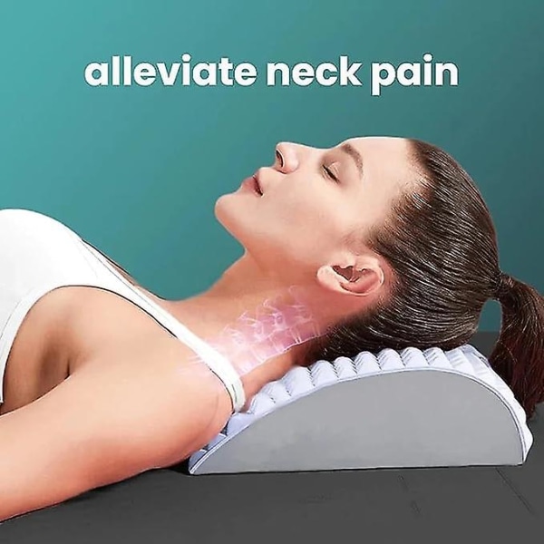 Nakke- og ryggbåre - Acemend Back Neck Cracker for lindring av smerter i korsryggen, justerbar ryggrad på flere nivåer for naturlig dekompresjon og ryggrad Pink