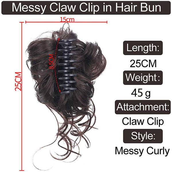 Hiuslisäke, Pötköhiuslisäke, Kiharat Hiukset Scrunchie, Pötkö Runsas Hiuslisäke, Epäsäännöllinen Pötkö Hiustenpidennykset Dark brown