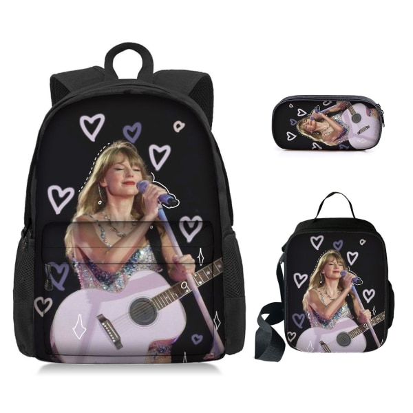 Taylor Swift printed ryggsäck Student skolväska Tredelad set Style 5