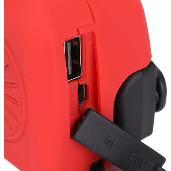 Veva radio med solceller Ficklampa och 2000mAh Powerbank röd SOS（grön）