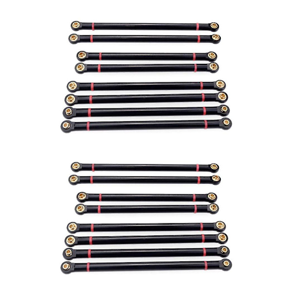 16 kpl/sarja Metallilinkkisauva 313 mm akseliväli sopii Axial Scx10 1/10 RC-kiipeilyautojen osiin