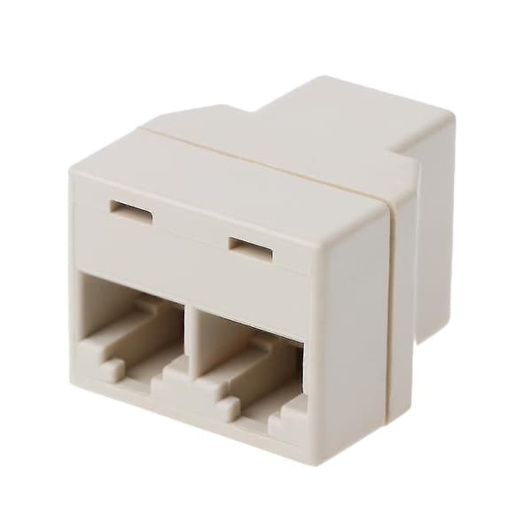 2 stk. RJ45 Cat5 Cat5e Netværk Ethernet 1 til 2 Connector Adapter Ft