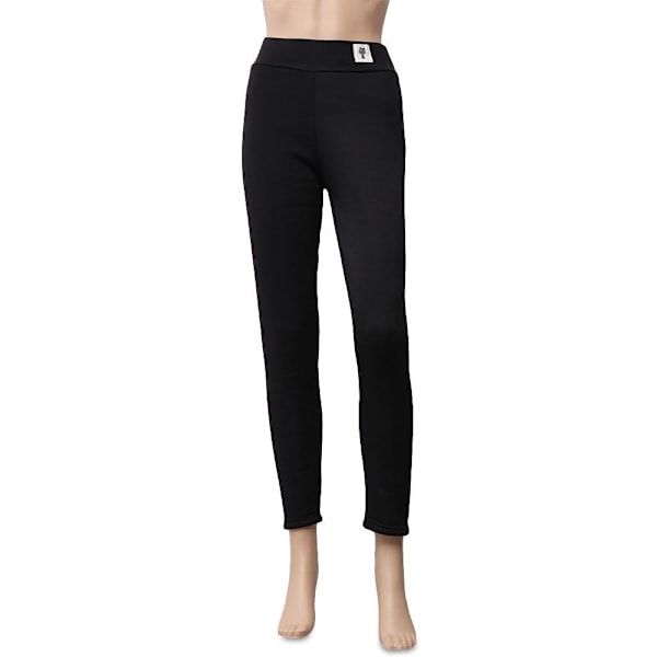 Fleecefodrade Leggings Vinterleggings SVART y Svart Black 3XL