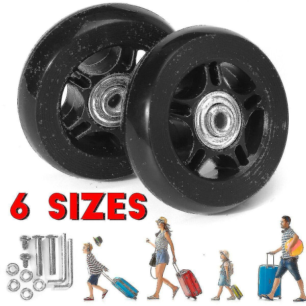 Hiljainen matkalaukku, universaalipyörä, kumirulla, matkalaukun laakerin korjaussarja -45mm*18mm-bebetter 45mm*18mm