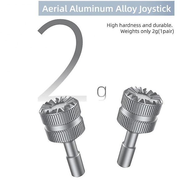 2kpl Vaihtonuppiohjain Alumiiniseos Rihlattu Liukumaton Ohjainsauva Dji Mini 3 Pro/ji gold