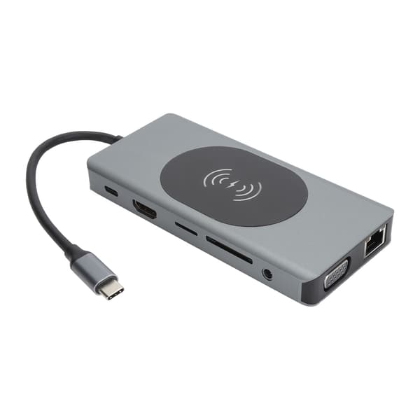 13-i-1 USB C-hubb med dockningsstation och kortläsare
