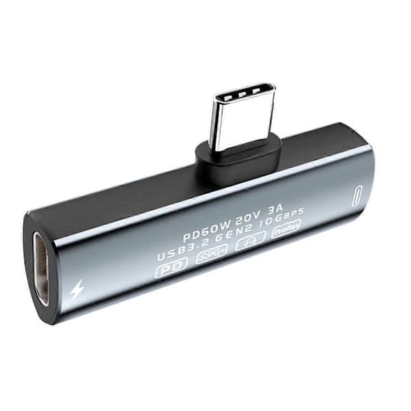 2 i 1 USB-C Splitter Kabel, Type C til Dobbelt Type-C PD60W Hurtig Opladning & 10Gbps Dataoverførsel As Shown