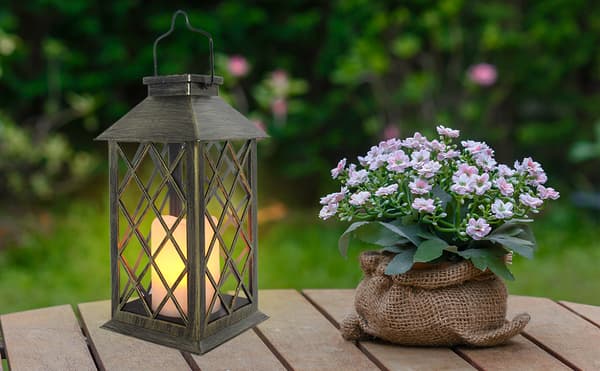 Solcellelampe, udendørs hængelampe til haven, sæt