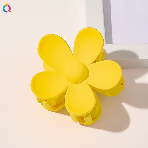 Hårklemmer, 6 matte blomsterklemmer, 6 farger