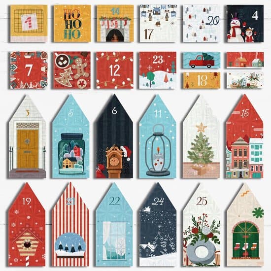 DIY Adventskalender 2025 - 25 nummererte esker & hus | Fyll selv | Julegave til barn, jenter & gutter