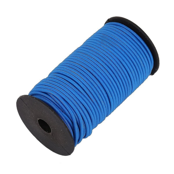4 mm bredt elastisk bånd, rund elastiksnor Blue 50m