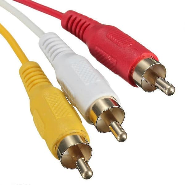 SCART-sovitinpistokeliitin 21P-sovitin SCART-AV 3RCA-kytkimellä Black