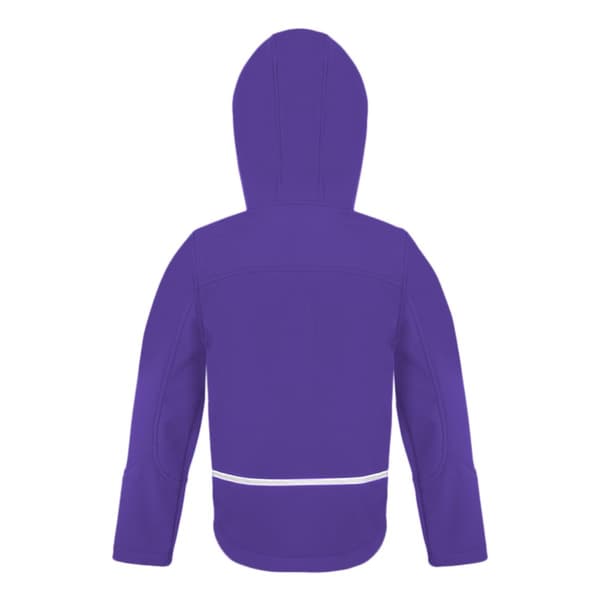 Result Core Barn Unisex Junior Softshelljacka med Huva 11/12 Pu Purple/Grey Purple/Grey 11/12