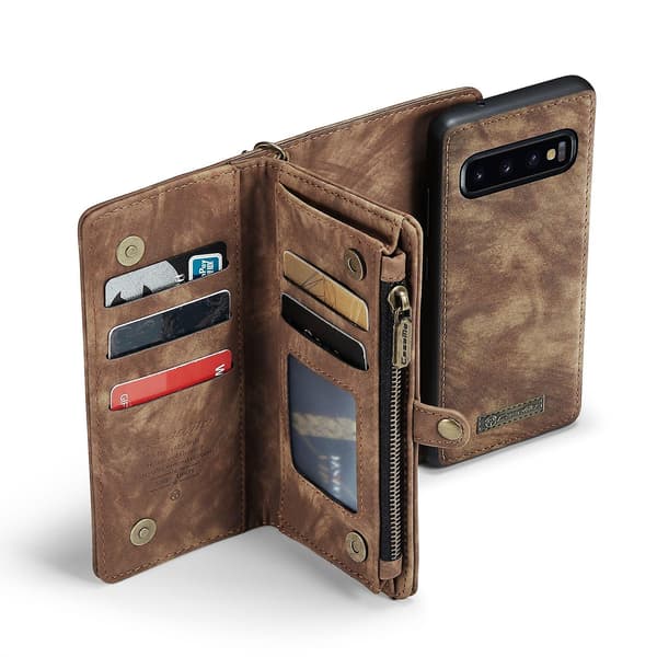CaseMe-008 Læder Etui til Samsung Galaxy S10 Brown