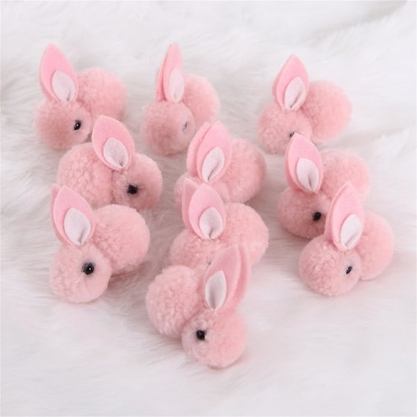 10st påskdekoration plysch mini kanin påskhare docka leksak gåva NUO0264 Pink