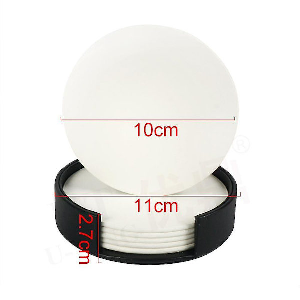 Nahkainen tabletti suojaa roiskeilta, yhteensopiva pöydän kanssa, kestävä ja liukumaton nahkainen tabletti sopii tavallisille White coaster on black