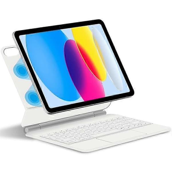 Floating Magnetic Bluetooth Keyboard + Leather Case Compatible with iPad (2025) / 10.9 (2022)