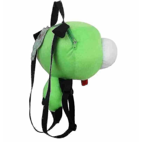 Ny Alien Invader Zim 3D-ögon Robot Gir Söta Fylld Plysch Ryggsäck Grön Väska Julgåva 14 Tum Pl