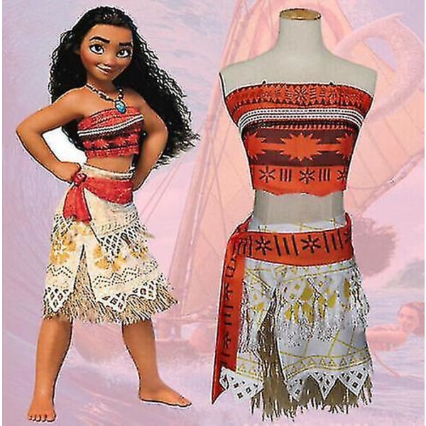 Jente Voksen Kostyme Moana Prinsesse Fint Antrekk Cosplay Deluxe Kjole | Fruugo Se(Gratis Frakt) 5-6years