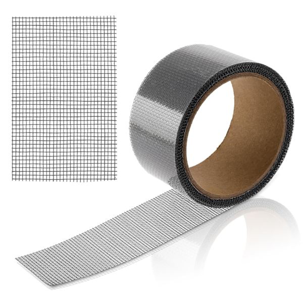Vindue Reparationssæt, 1 Rulle Skærm Reparationssæt til Vindue eller Dør Skærm Stærk Klæbende Fiberglas Skærm Tape Skærm Patch Reparation Grå gray 5CM*2M