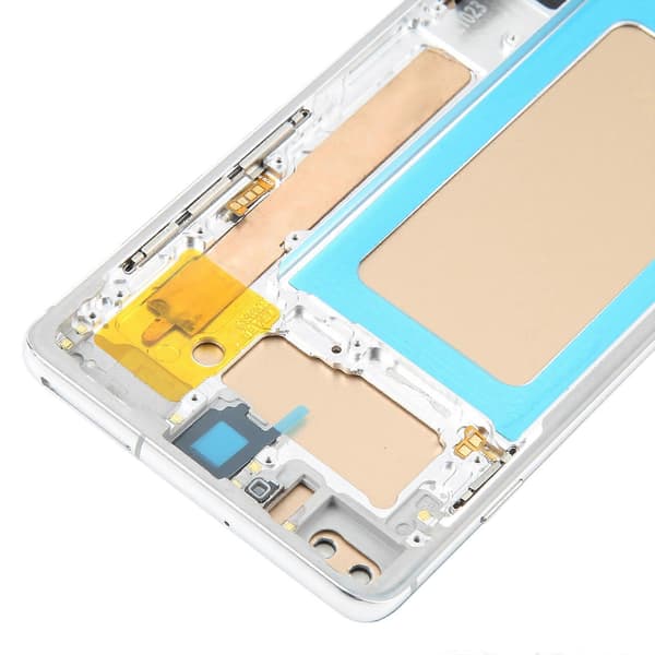 TFT LCD-skärm för Samsung Galaxy S10+ SM-G975 Digitizer Komplett enhet med ram, stöder inte fingeravtrycksidentifiering Silver