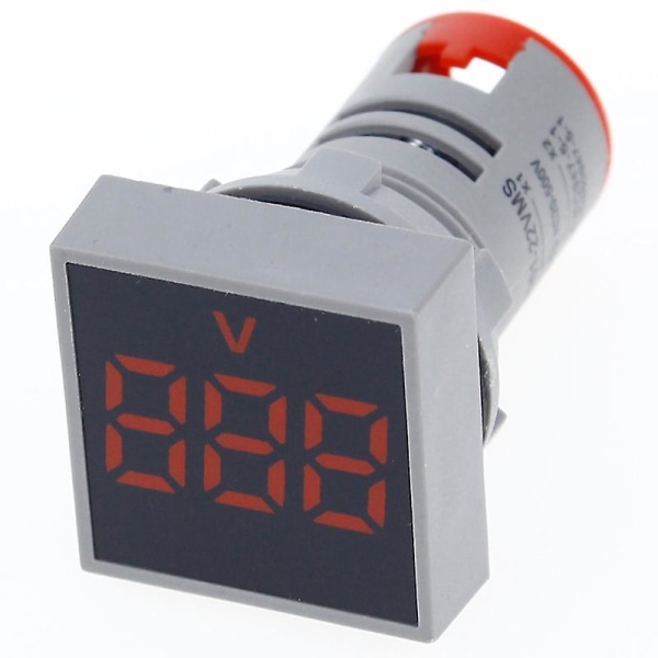 22mm 0-100a digitaalinen ampeerimittari Virtamittari/jännitemittarit merkkivalo Led-lamppu neliömerkkivalo Red Voltage Meters