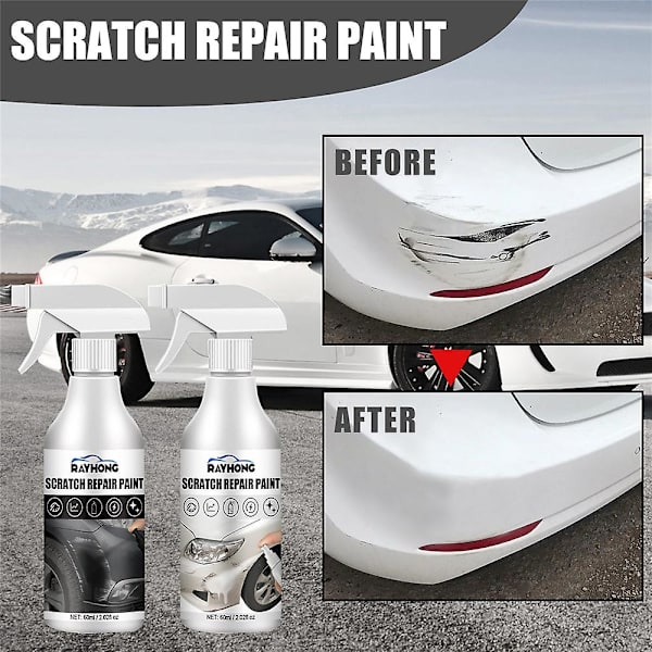 Bilskrapsfärg Spray Bilskrapsreparation Spray Polermedel Repskyddsspray 60ml Black
