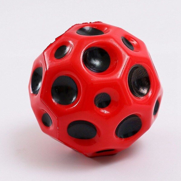 Ekstremt høy sprettball og poplyd Meteor Space Ball Leketøy, Pop Sprettball Gummi Sprettball Sensorisk Ball For Barn Voksne Red