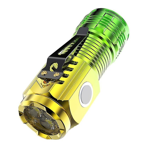 Tre-øjet Monster Mini Lommelygte, Genopladelig Led Lommelygter Høj Lumen Black