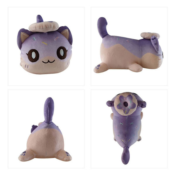 Aphmau Meemeows Plussj Surprise Katt Havfrue Katt Plussj Funksjon 9.8in Donut cat
