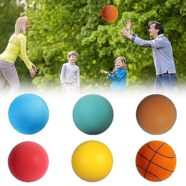 Humanmade Nyaste Tysta Basketboll Inomhus Träning Skumboll Obelagd Hög Densitet Orange no.5