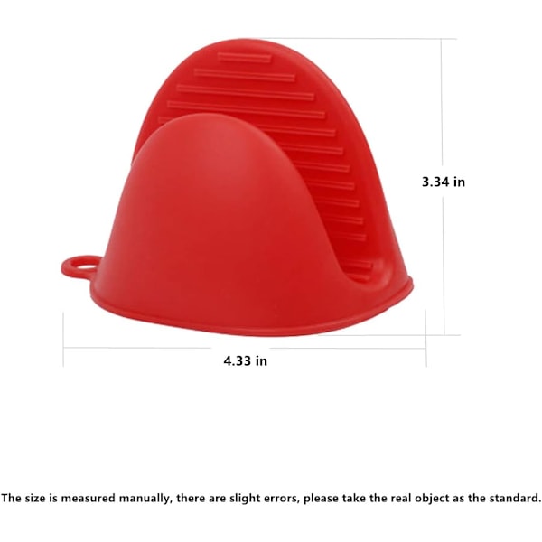 Ovn Handske Tyk Silikon Grydeholder Mini Ovn Handsker Varmebestandig Klemmebeskyttere til Bagning, Madlavning, Grillning