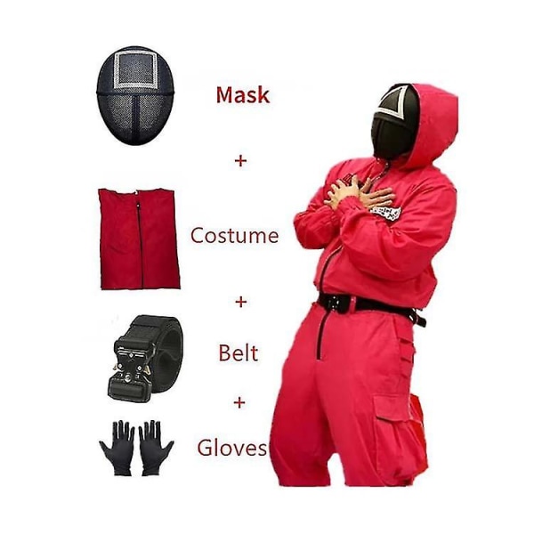 Kostymfest Karneval En-delad Mask Fyra-delad Dräkt   U Circular M
