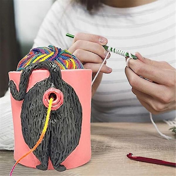 Garnboll för Stickning Rolig Katt Bakdel Garnboll Husdjursälskare Stickare Virkare Presenter Q4