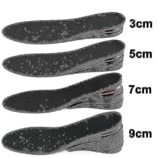 Usynlig indersål til forhøjning, fra 3 cm til 9 cm, forhøjningspude, justerbar 9cm