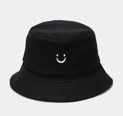 Farverig fiskerhat til voksne (unisex), sort