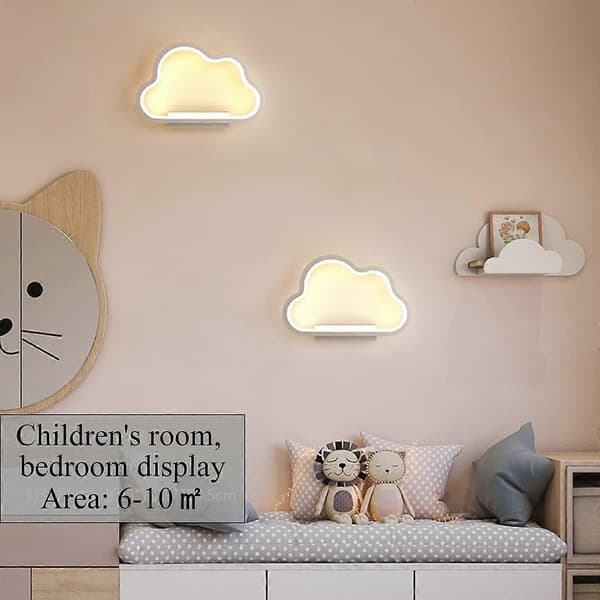20W LED Indoor Wall Lamp, Cloud Shape, Dimmable Tricolor, RA85 (White)