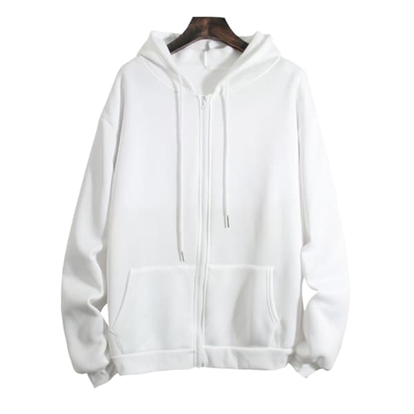 Pullovere for kvinner, avslappet sportsstil, løs passform, hettegenser, hvit White 3XL