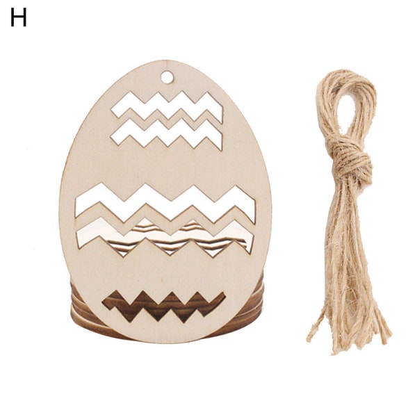 Sæt påske hængende vedhæng Praktisk fint håndværk Træ Bunny Egg Kylling DIY Ornament til Festival H