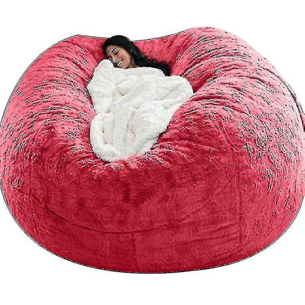 Nya Extra Stora Bönpåse Stolar Soffa Överdrag Inomhus Lat Lounger För Vuxna Barn Sellwell Utan Stol (Fri Frakt) Red 135x65CM