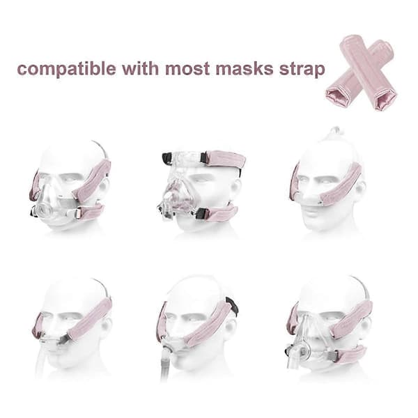 4-pack Satin CPAP-remöverdrag, CPAP-remkomfortkuddar, CPAP-ansiktskuddar, Bekväma CPAP-tillbehör CPAP-ansiktskudde Light Pink