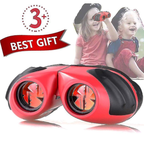 Kikkert kompatibel med børn - bedste legetøjsgave kompatibel med 3-10 år gamle drenge piger, kompakt stødsikker lille udendørs spotteleskop kompatibel
