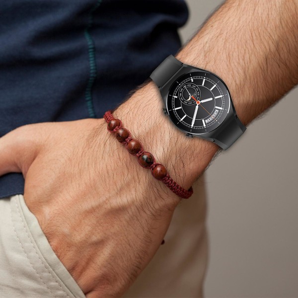 Til Xiaomi Mi Watch S1 Silikonerem Bælte Vandtæt åndbart blødt armbånd Black