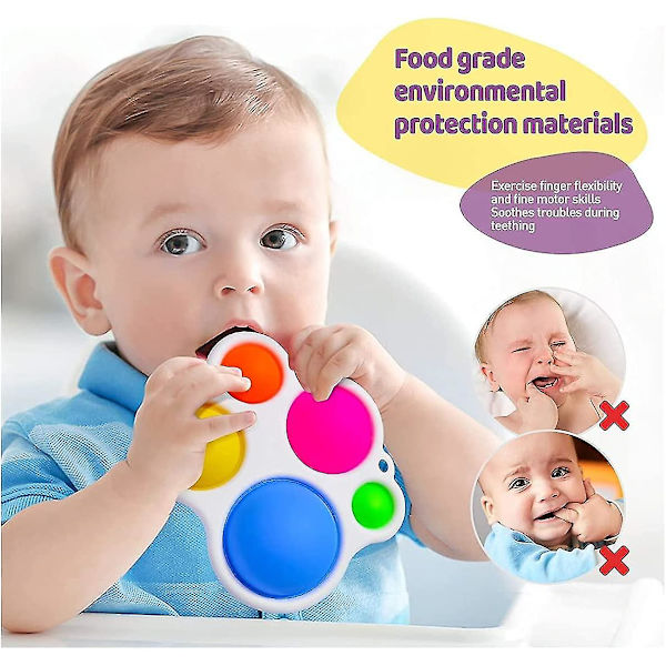 Dww-Fidgetleksaker, Barn Anti Stress Fidgetleksak Silikonleksak Tillfredsställande Objekt, Leksaker Lämpliga För 1 År Gammalt Barn Leksaks Gåvor
