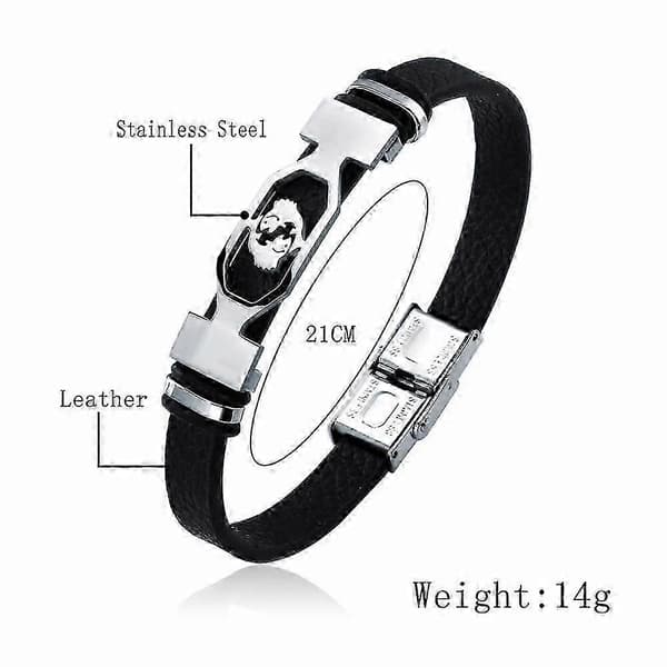 12 Zodiac Rustfrit Stål Læder Wrap Armbånd til Mænd & Kvinder Taurus