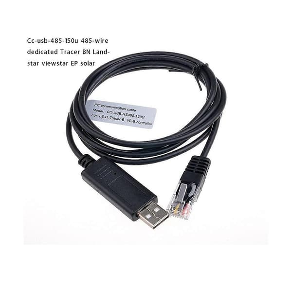 Solcellecontroller PC-kommunikationskabel CC-USB-RS485-150U USB til PC RS485 til EP Solar Charge Contr Black