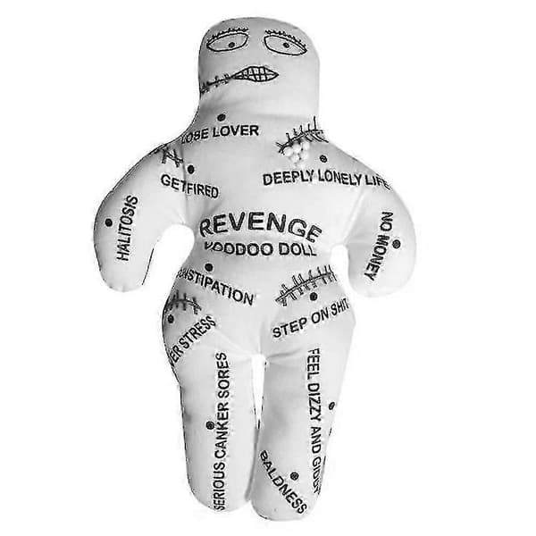 Dålig Chef Voodoo Docka Stressreducerare Bästa Nyhetspresent För Rosa Elefant Utbyte Polyester Semesterfest Presenter snabb-Bra White