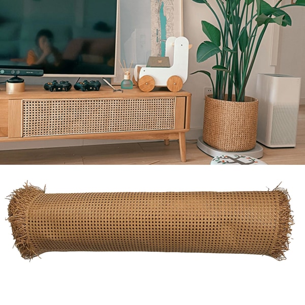 Naievear 1 Rulle Imitationsrattan-nät Burrfritt Starkt DIY Cane Möbel Dekorationsprojekt Nät Cane Nät För Dagligt Liv 35cm