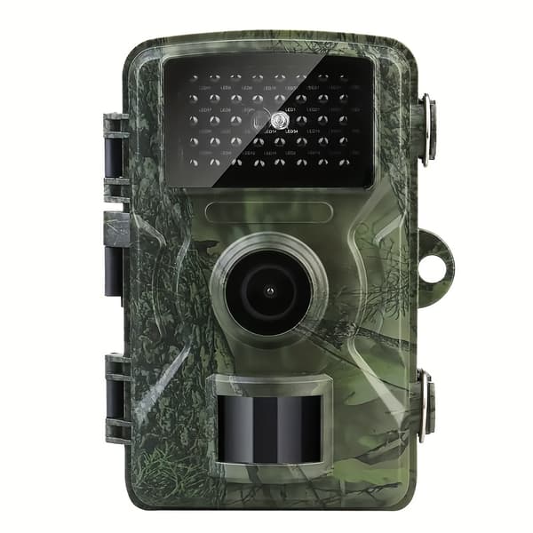 Hunting Camera with Night Vision, High Resolution, 0.8 Second Trigger Speed, 120° Wide Angle, Outdoor Olivengrøn (med stropper)